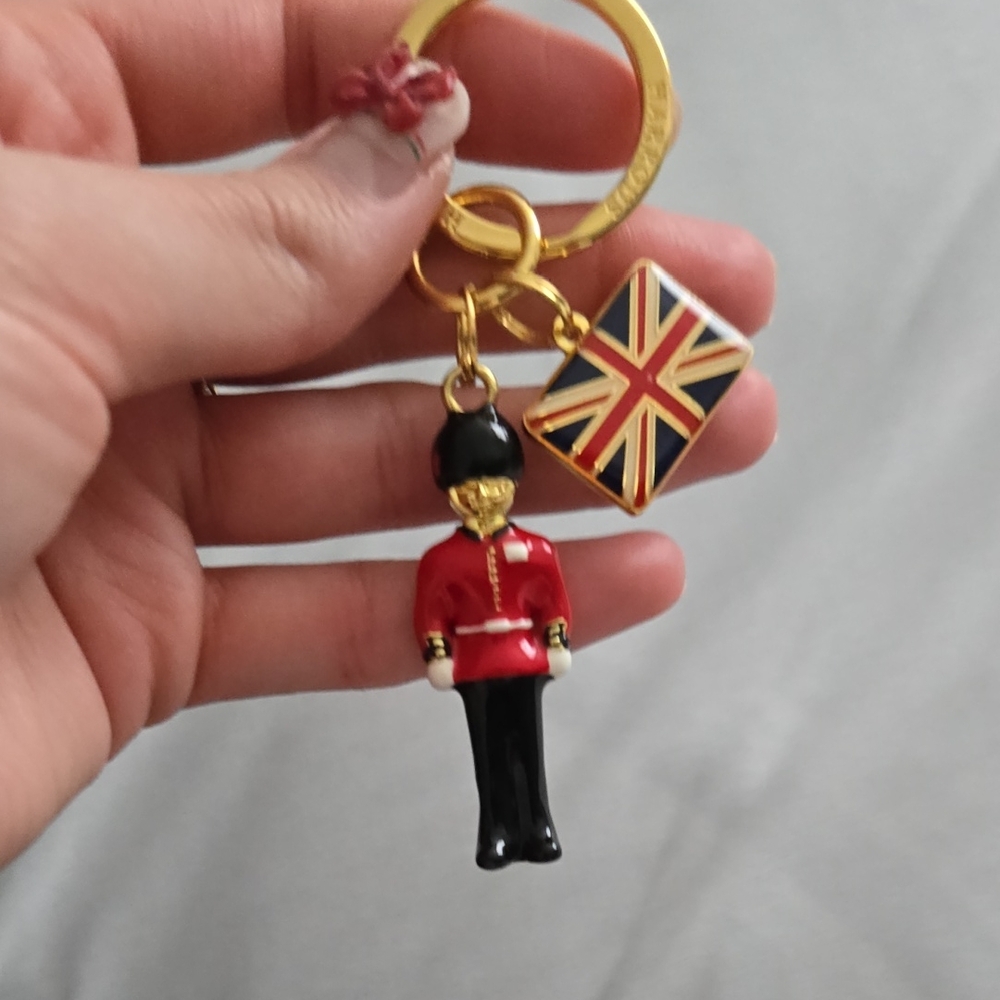 Union Jack Keychain with Guard Charm